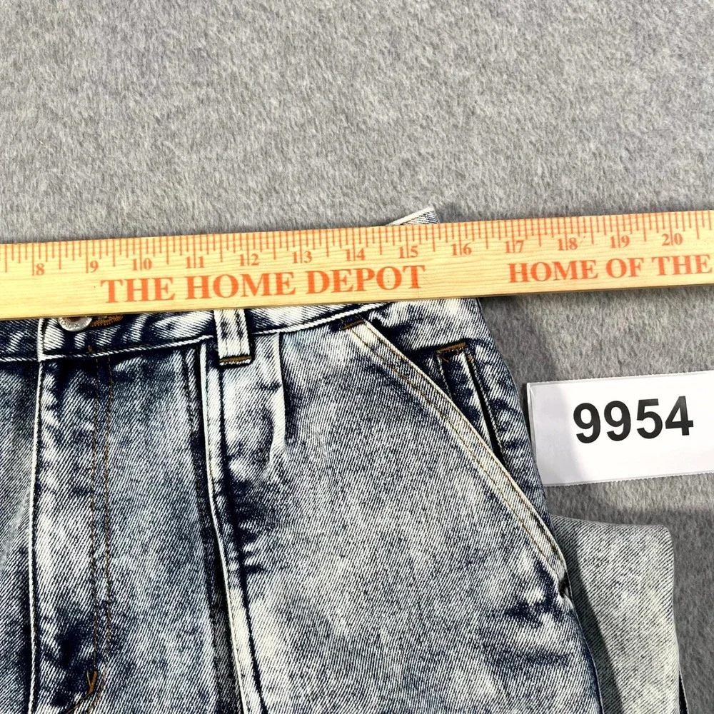 Todays News Cargo Jeans Mens 33x32 Blue Denim Acid Wash Cotton Straight Leg